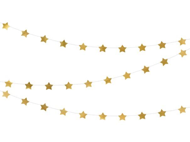 Guirlandes d&#39;étoiles dorées