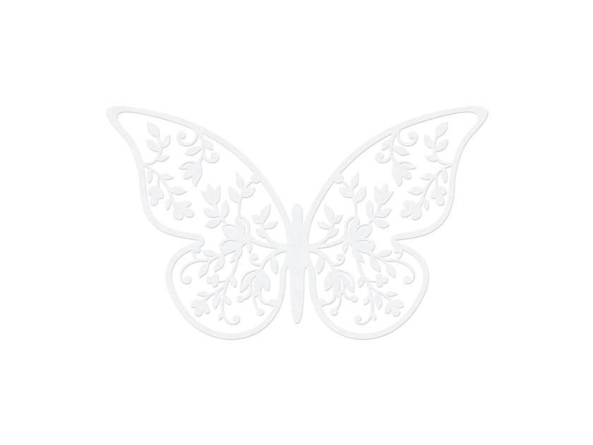 Déco papillon blanc 8x5cm