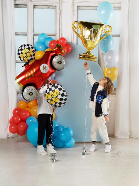 Drapeau à damier en ballon aluminium pour voiture de course