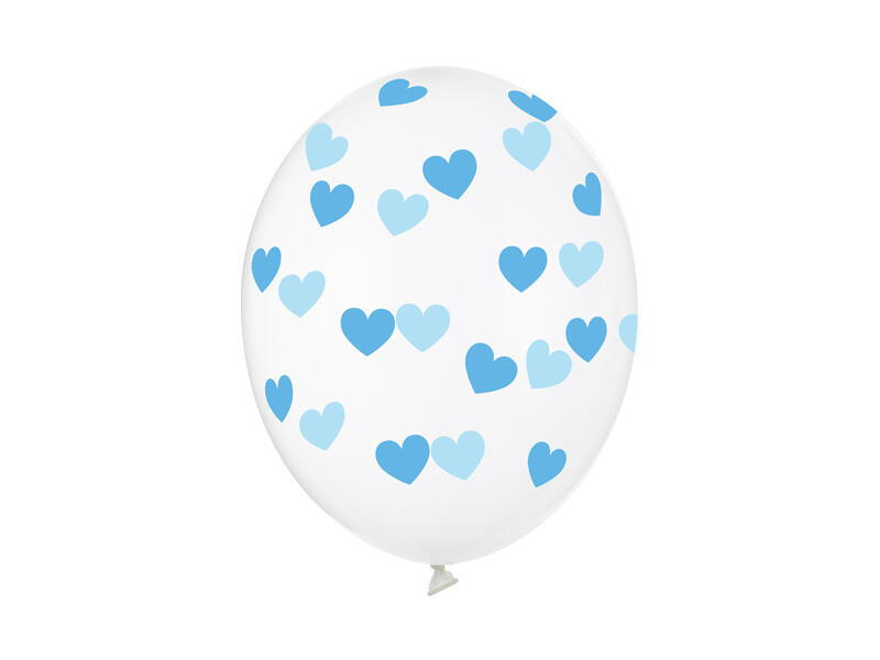 Ballons Weiss blaue Herzen