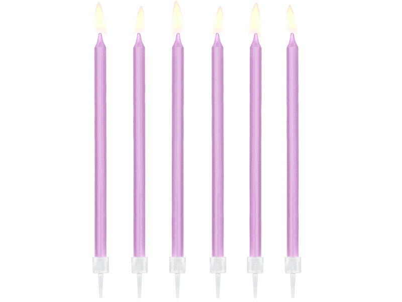 Bougies à gâteau lisse violet clair