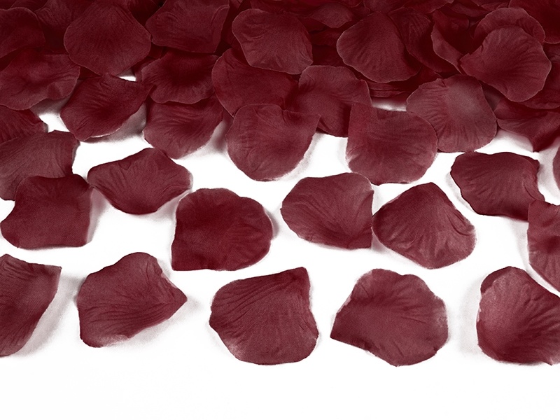 Pétales de rose rouge foncé  500 pièces