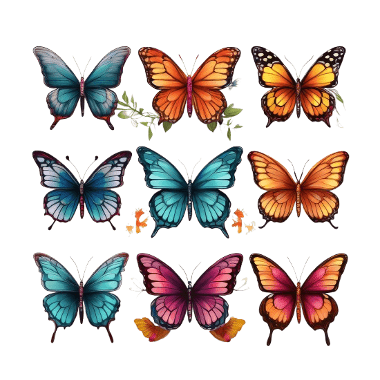 Bügelbilder Set Schmetterlinge