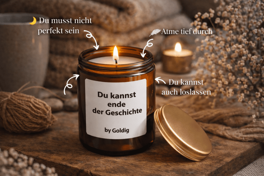 Bougie parfumée Du kannst ende der Geschichte