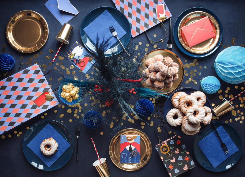 Badge Carte Fête des Pères Etoiles Papa