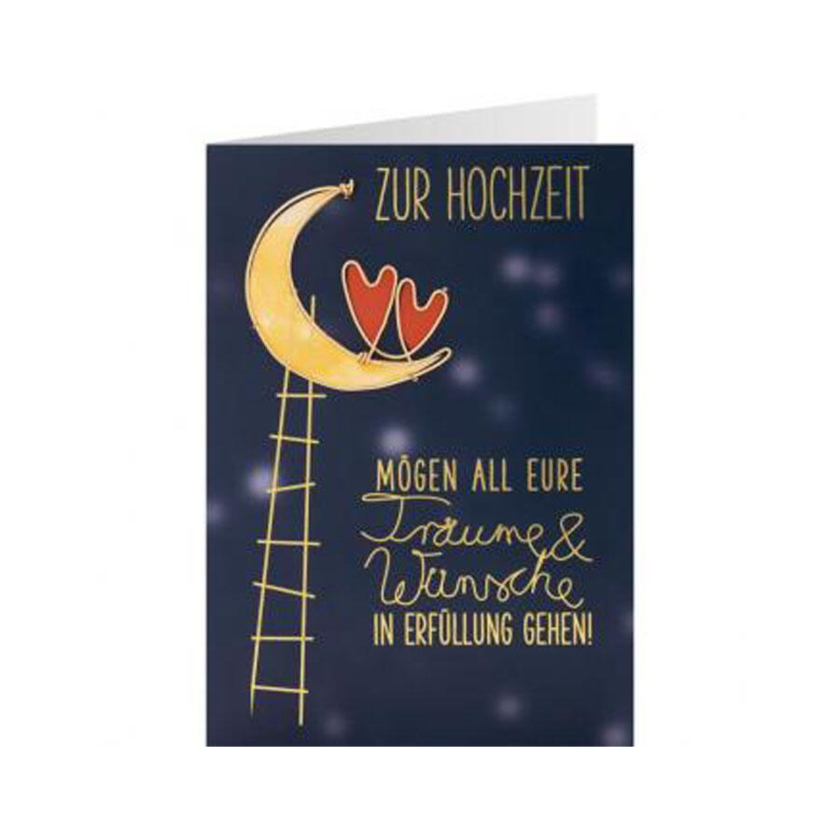 Hochzeitskarte Zur Hochzeit Mögen all eure Träume und Wünsche in Erfüllung gehen