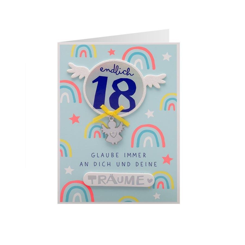 Geburtstagskarte Engel Endlich 18