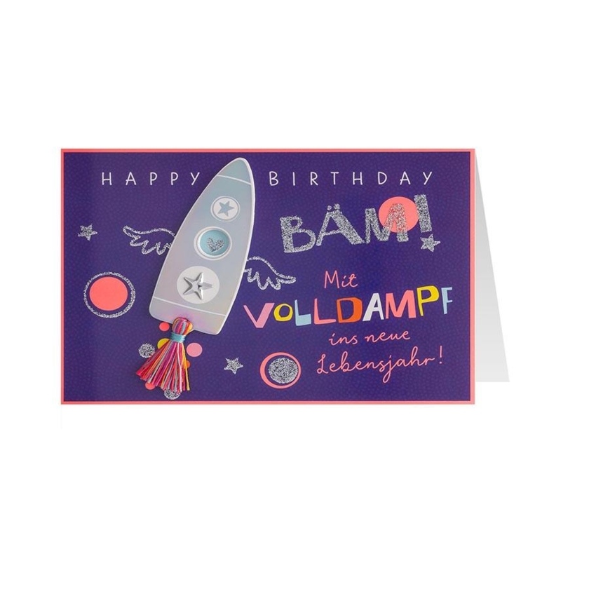 Geburtstagskarte Engel Bäm