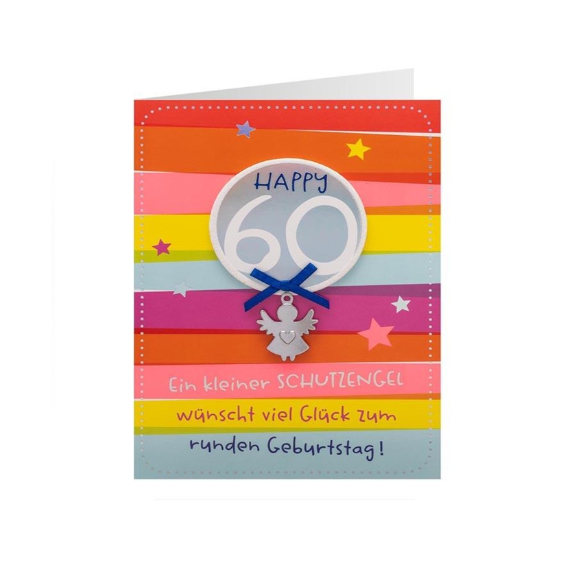 Geburtstagskarte Engel Happy 60