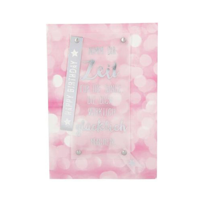 Grusskarten Glitzer Nimm dir Zeit für die Dinge