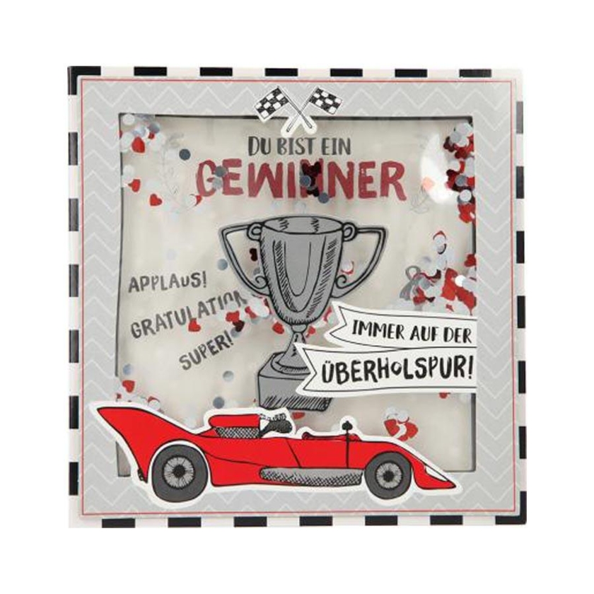 Konfetti ''Du bist ein Gewinner - Immer auf der Überholspur! Applaus! Super! Gratulation''
