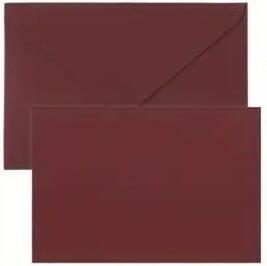 Karte mit Kuvert Bordeaux