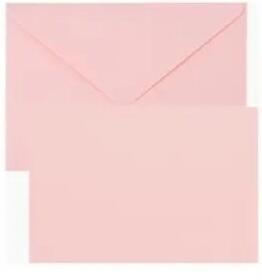 Karte mit Kuvert Pink