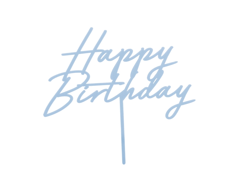 Cake topper noir Joyeux Anniversaire