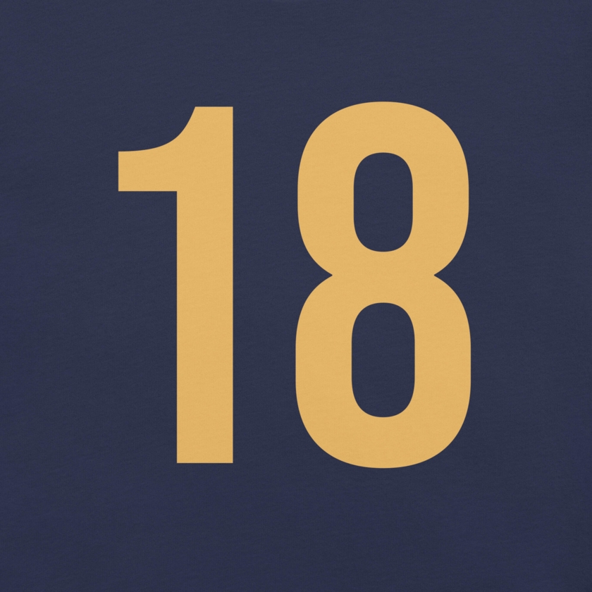 T-Shirt Blanc Numéro 50 Or