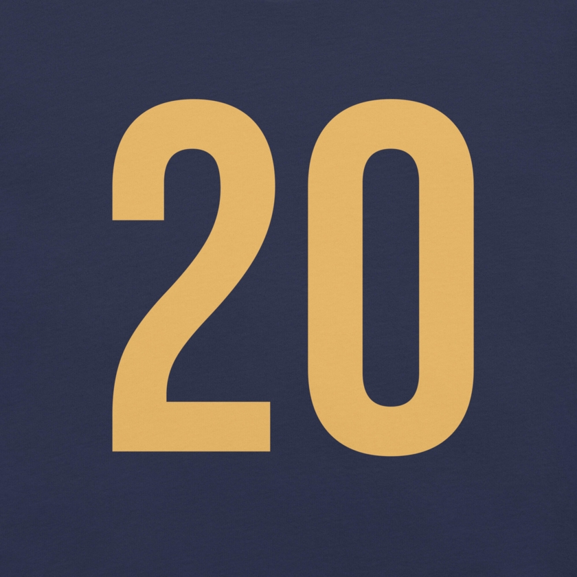 T-Shirt Blanc Numéro 50 Or