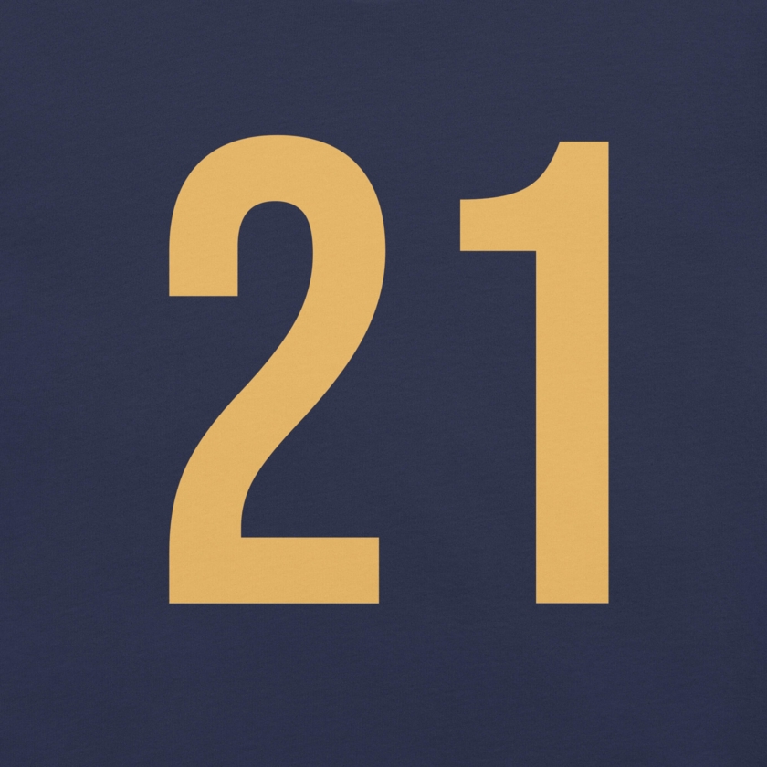 T-Shirt Blanc Numéro 50 Or