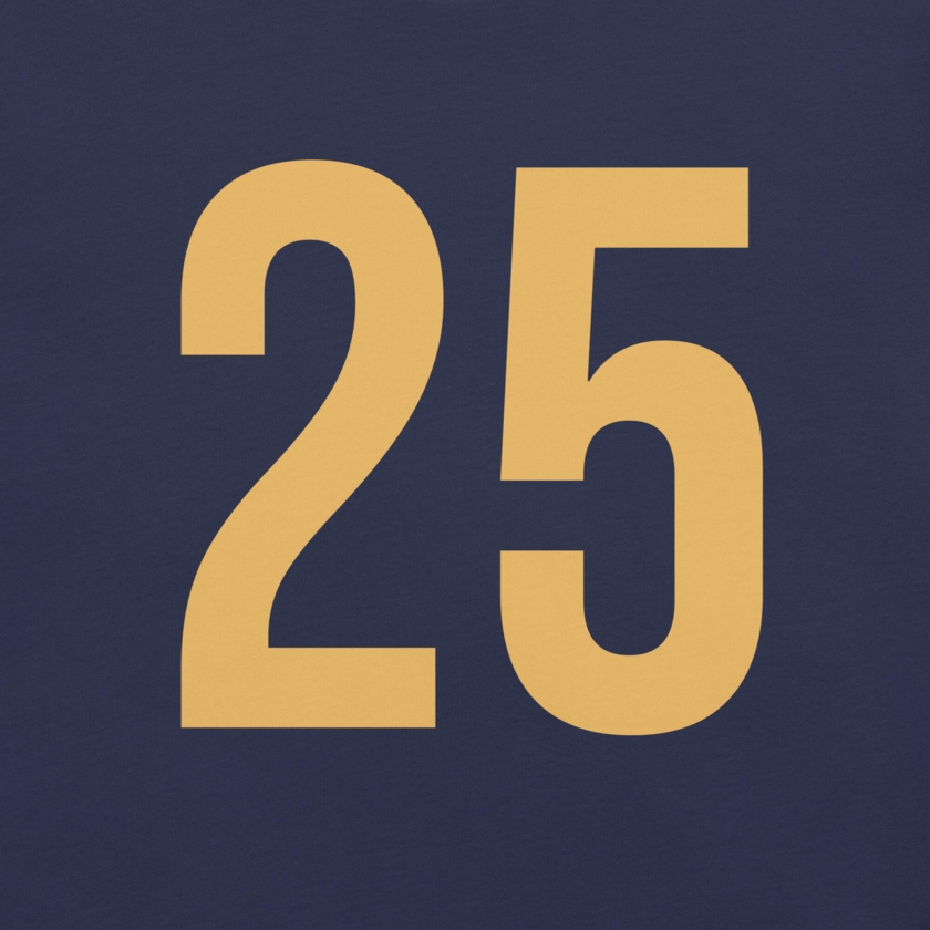 T-Shirt Blanc Numéro 50 Or