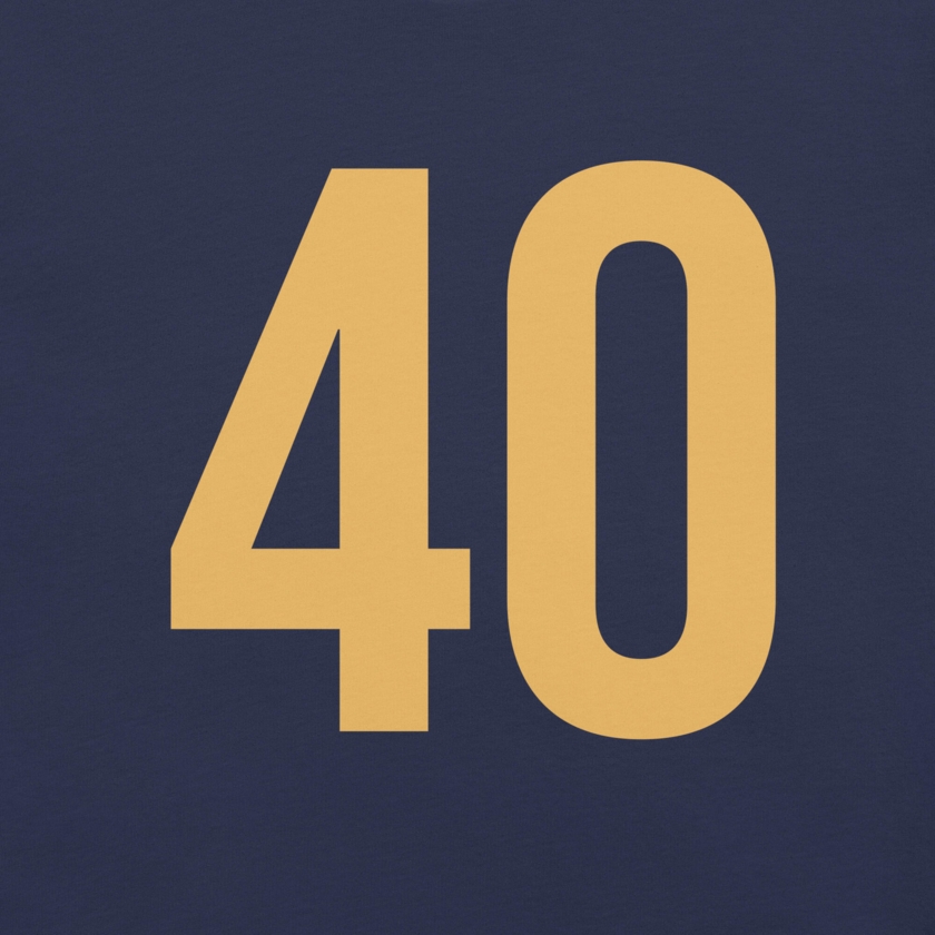 T-Shirt Blanc Numéro 50 Or