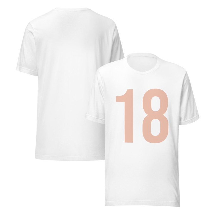 T-Shirt Blanc Numéro 50 Or