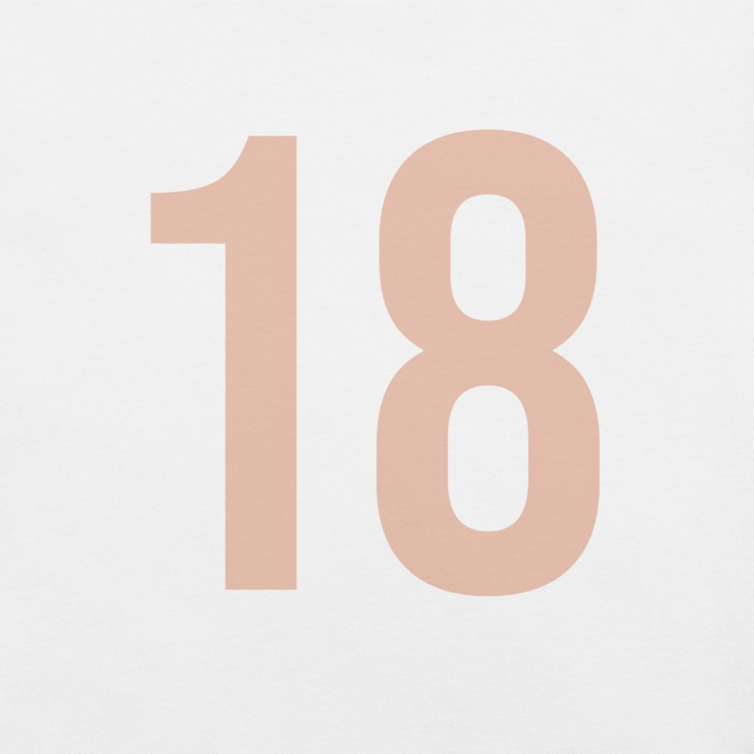 T-Shirt Blanc Numéro 50 Or