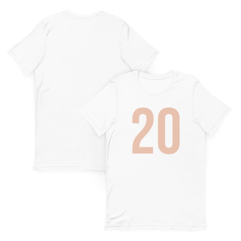 T-Shirt Blanc Numéro 50 Or