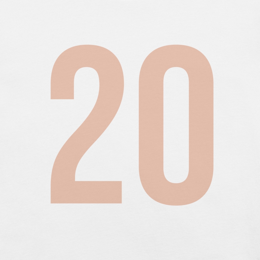 T-Shirt Blanc Numéro 50 Or