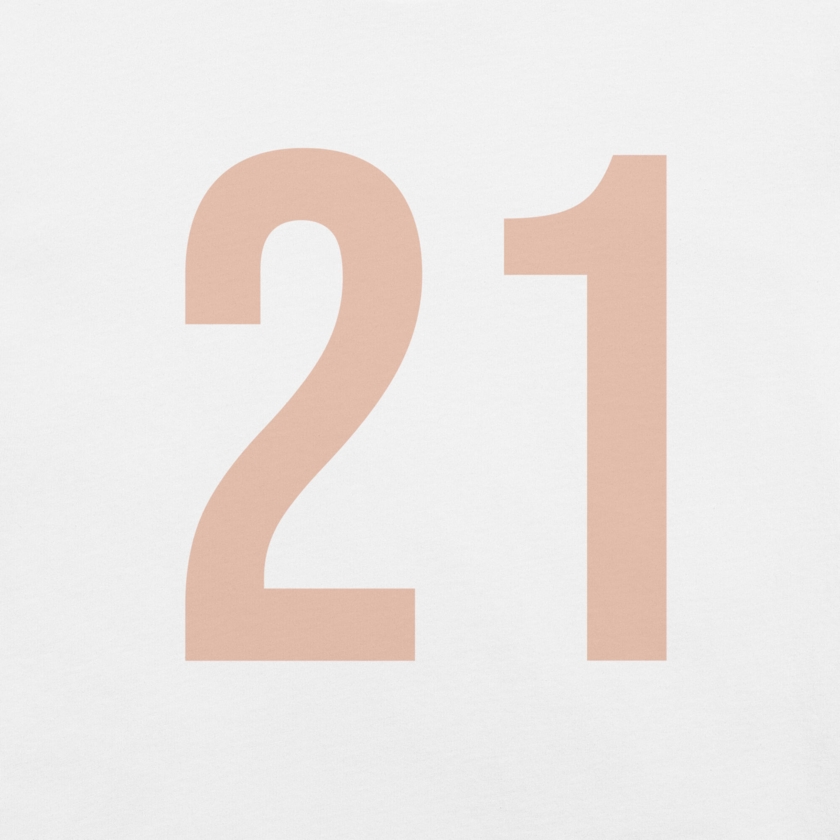 T-Shirt Blanc Numéro 50 Or