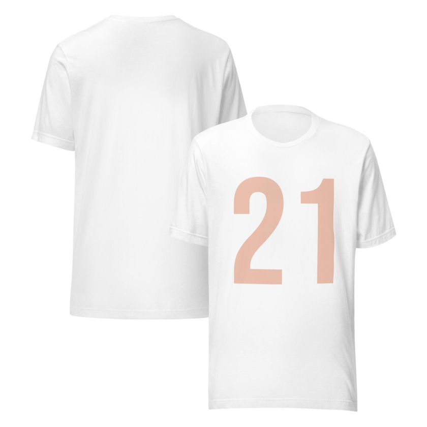 T-Shirt Blanc Numéro 50 Or