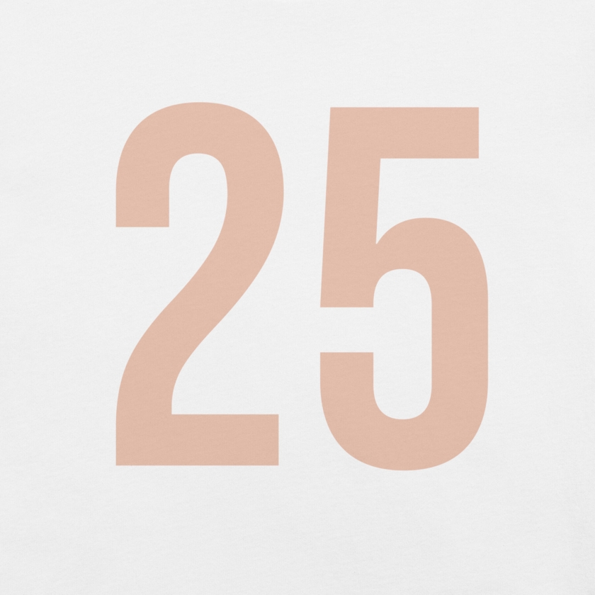 T-Shirt Blanc Numéro 50 Or