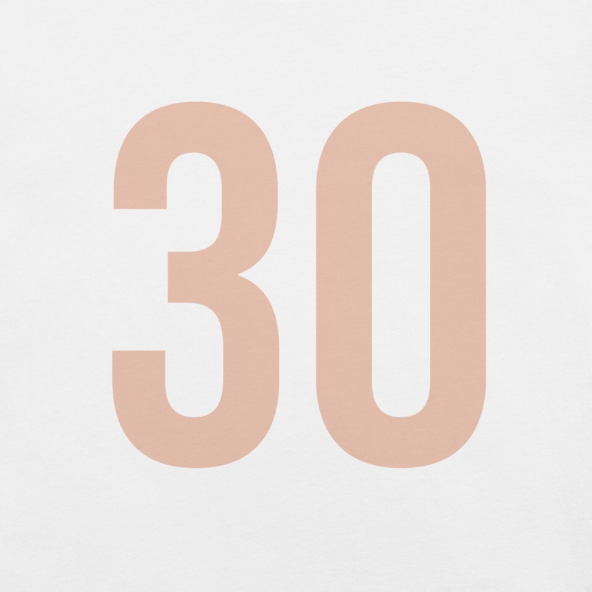 T-Shirt Blanc Numéro 50 Or