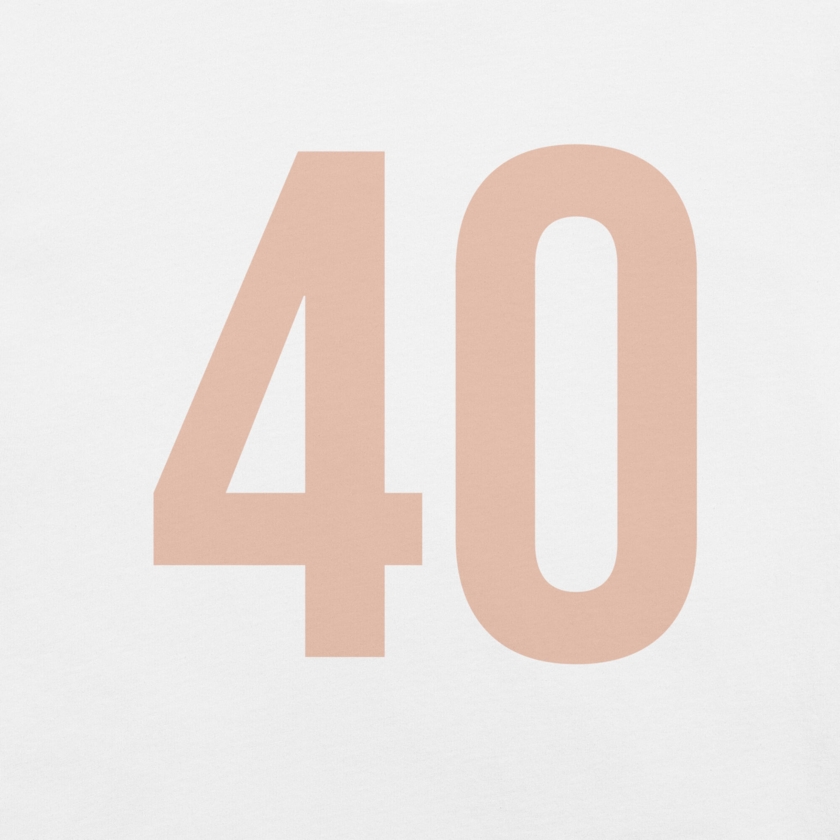 T-Shirt Blanc Numéro 50 Or