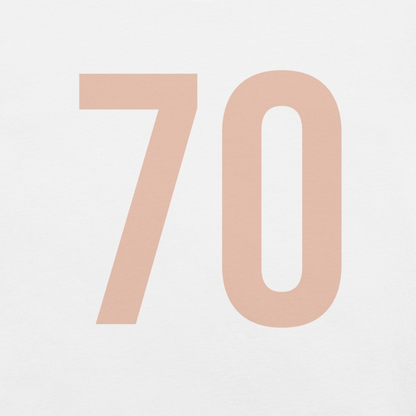 T-Shirt Blanc Numéro 50 Or