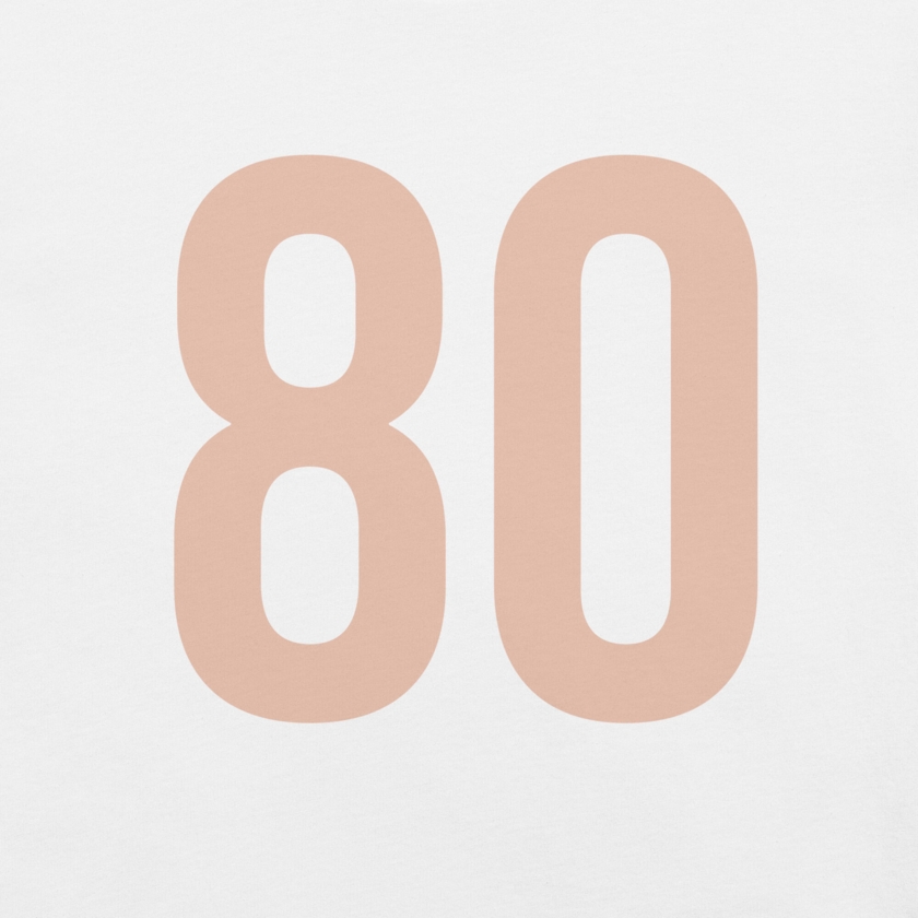 T-Shirt Blanc Numéro 50 Or