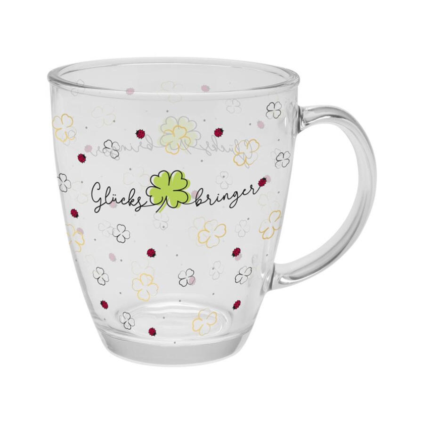 Glastasse Glücksbringer