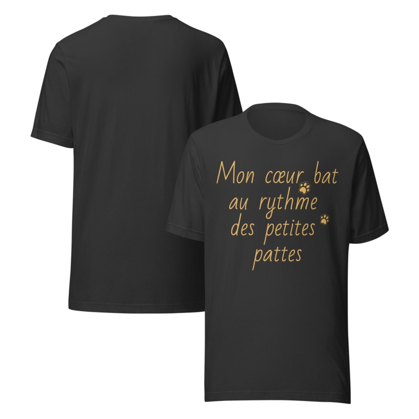 T-Shirt Mon cœur bat au rythme des petites pattes