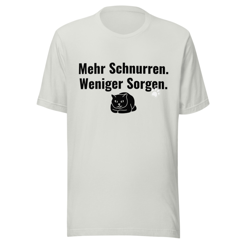T-shirt chat - Plus de ronrons. Moins de soucis.