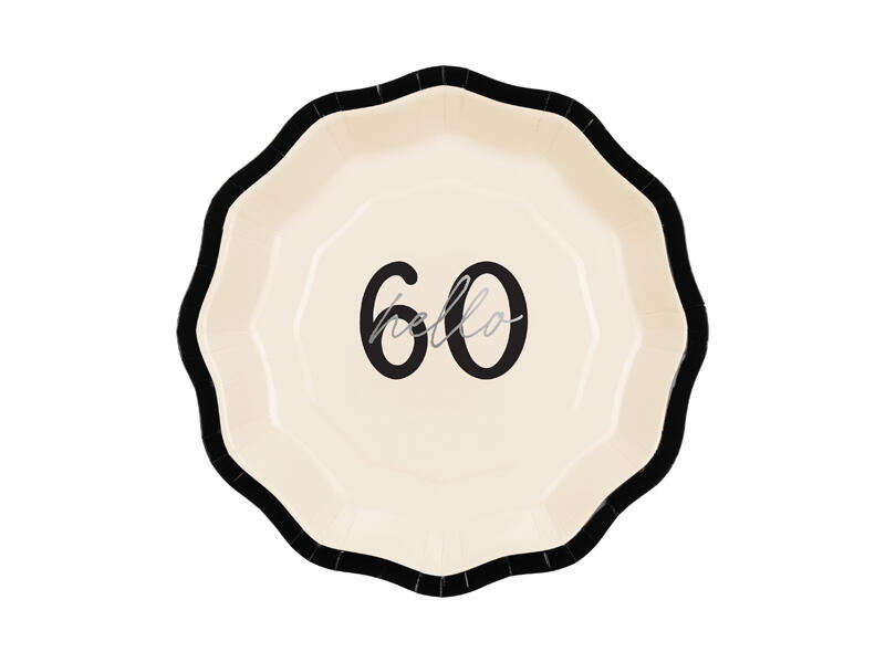 Tischdeko Pappteller Hello 60