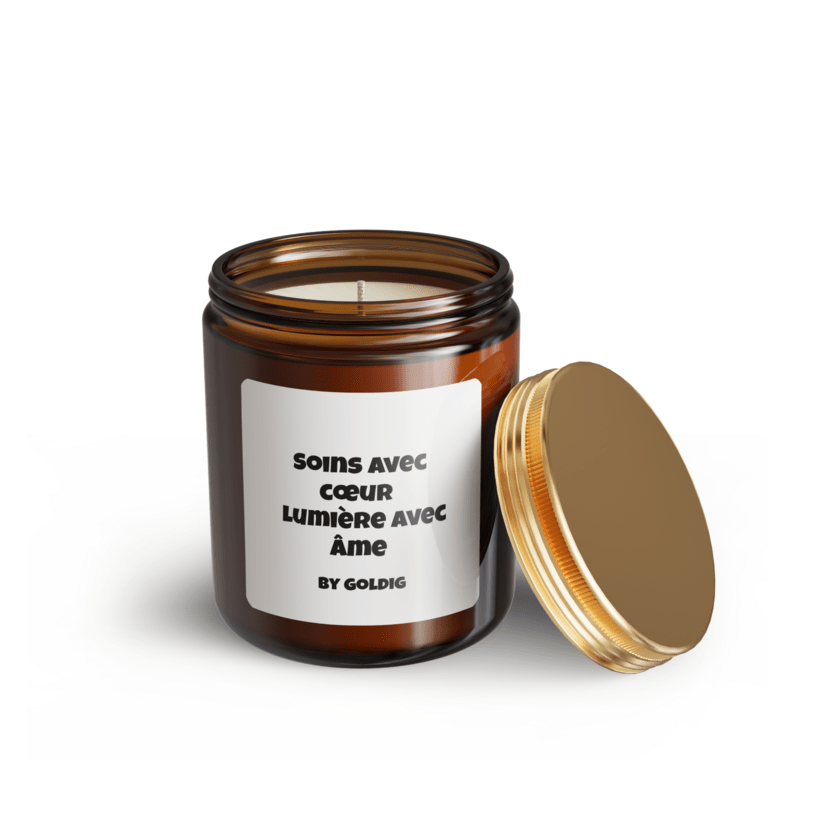 Bougie Parfumée Soins avec cœur – lumière avec âme