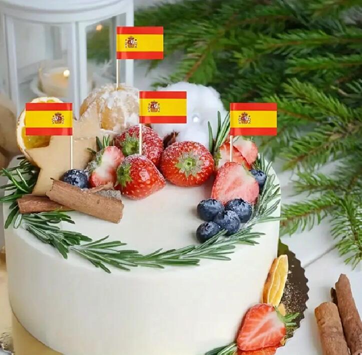 Spanische Flaggen-Picker 100 Stück