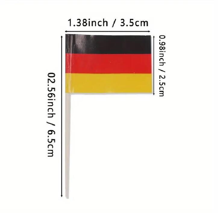 Deutsche Flaggen-Picker 100 Stück