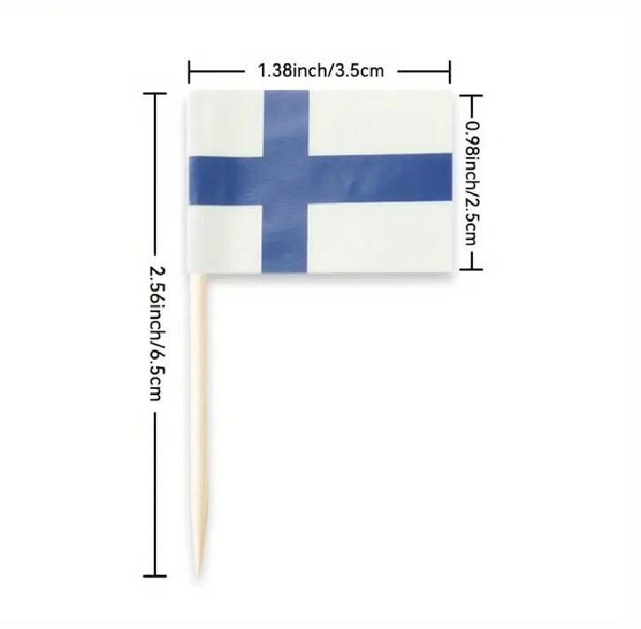 Finnland Flaggen-Picker 100 Stück
