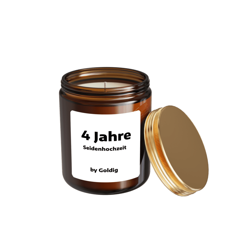 Duftkerze 4 Jahre Seidenhochzeit
