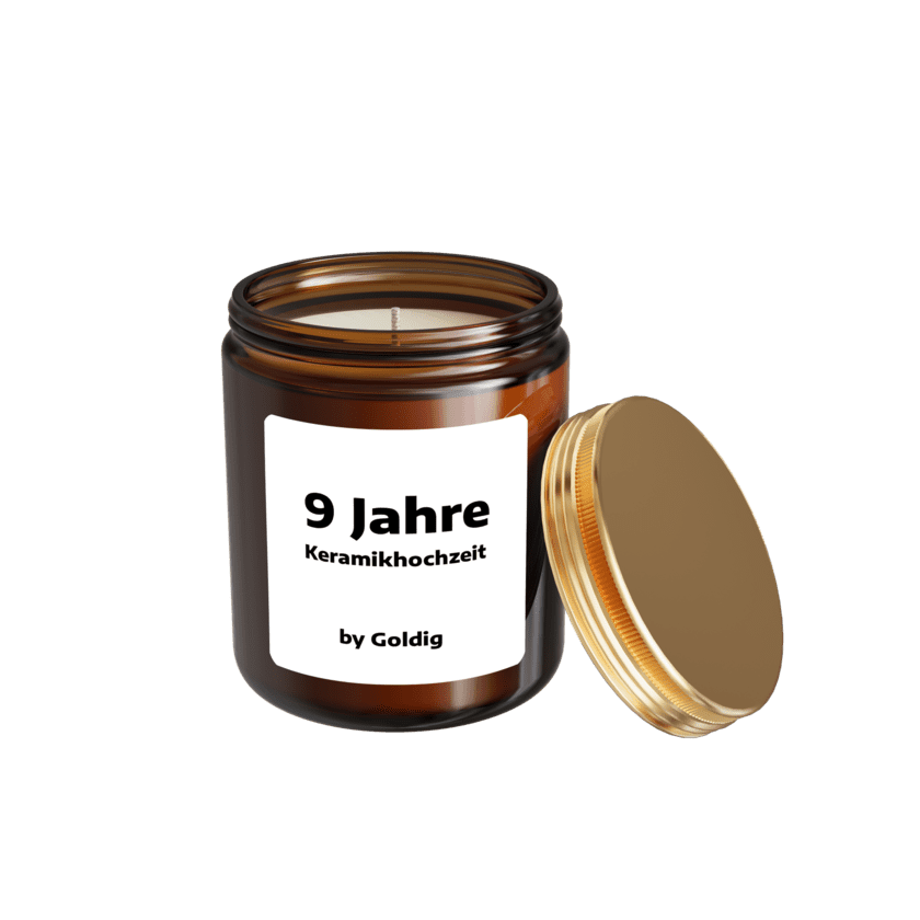 Duftkerze 9 Jahre Keramikhochzeit