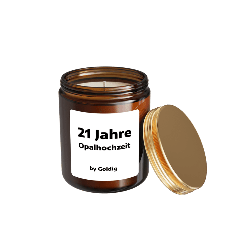 Duftkerze 21 Jahre Opalhochzeit