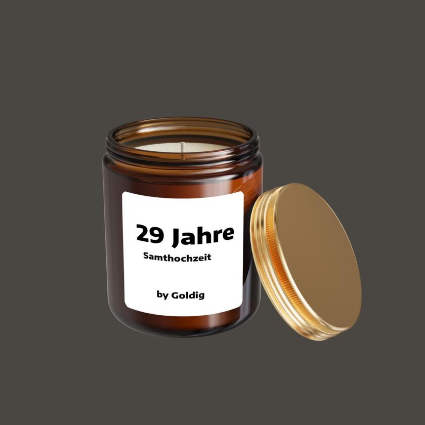 Duftkerze 29 Jahre Samthochzeit