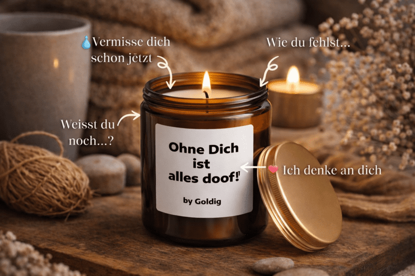 Duftkerze Ohne Dich ist alles doof!