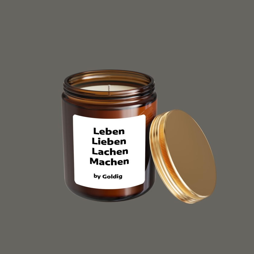 Duftkerze Leben lieben Lachen Machen