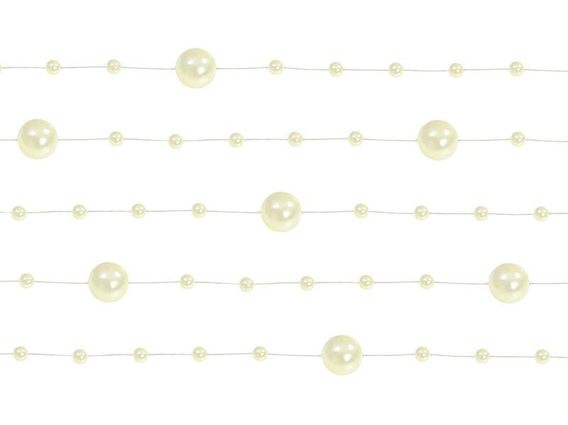 Guirlande de perles décoratives ivoire