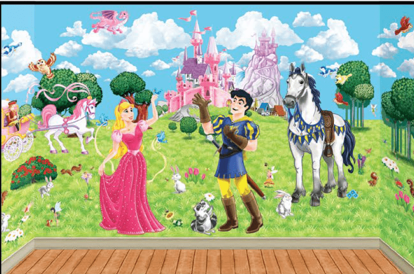 Märchenhafte Prinzessin Wandkulisse – Zauberhafte Kulissenwelt zum Aufbauen